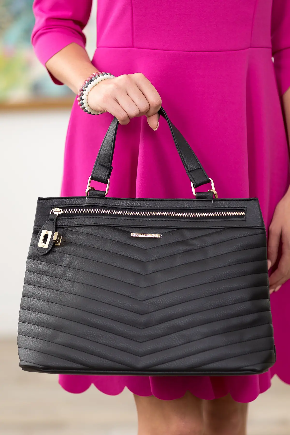 Rampage Convertible Handbag In Black 1
