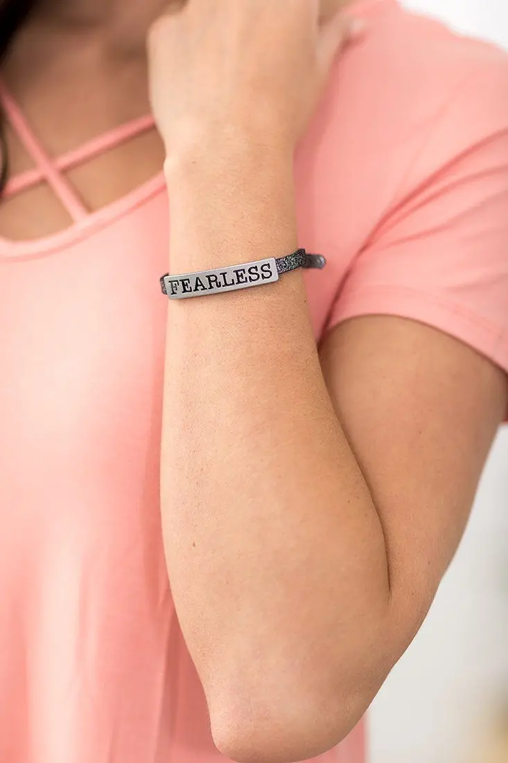 Fearless Shimmer Wrap Bracelet In Black 1