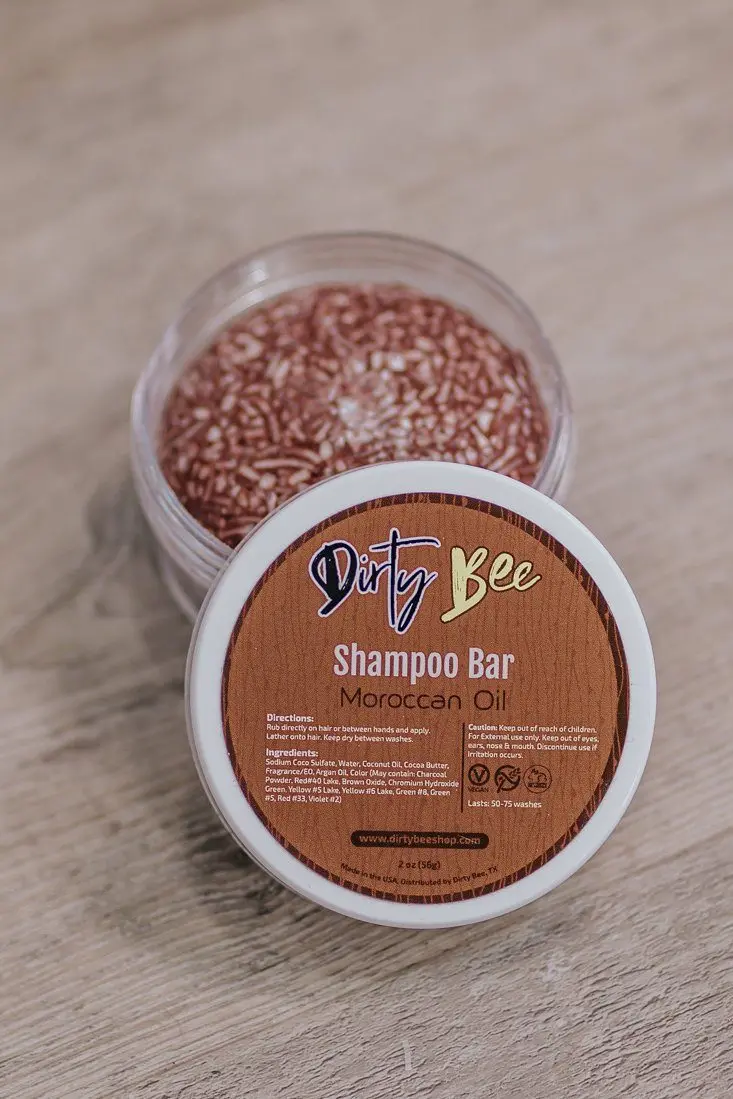 Dirty Bee Shampoo & Conditioner Bar Set With Travel Containers In Moroccan Oil 1