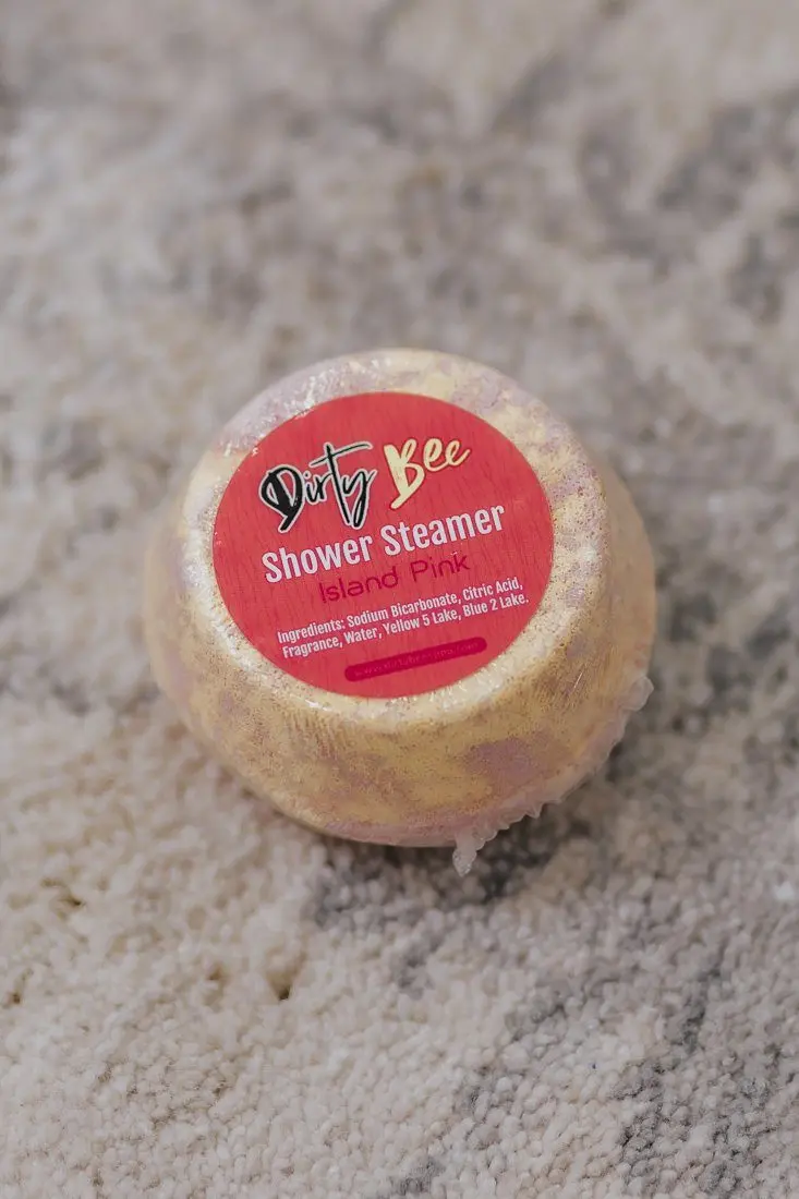 Dirty Bee Island Pink Shower Steamer 1