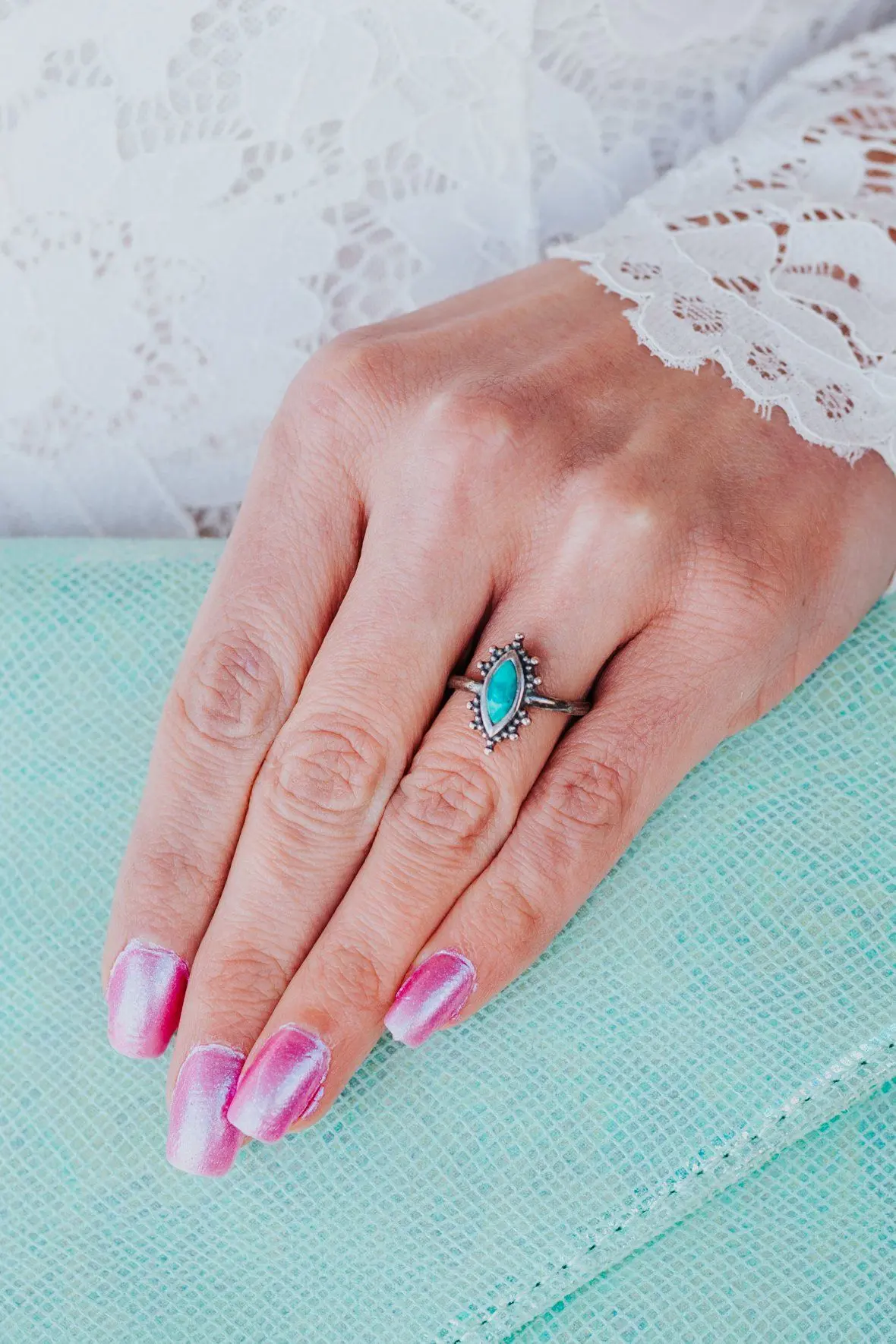 Love Is Forever Turquoise Stone Ring 1