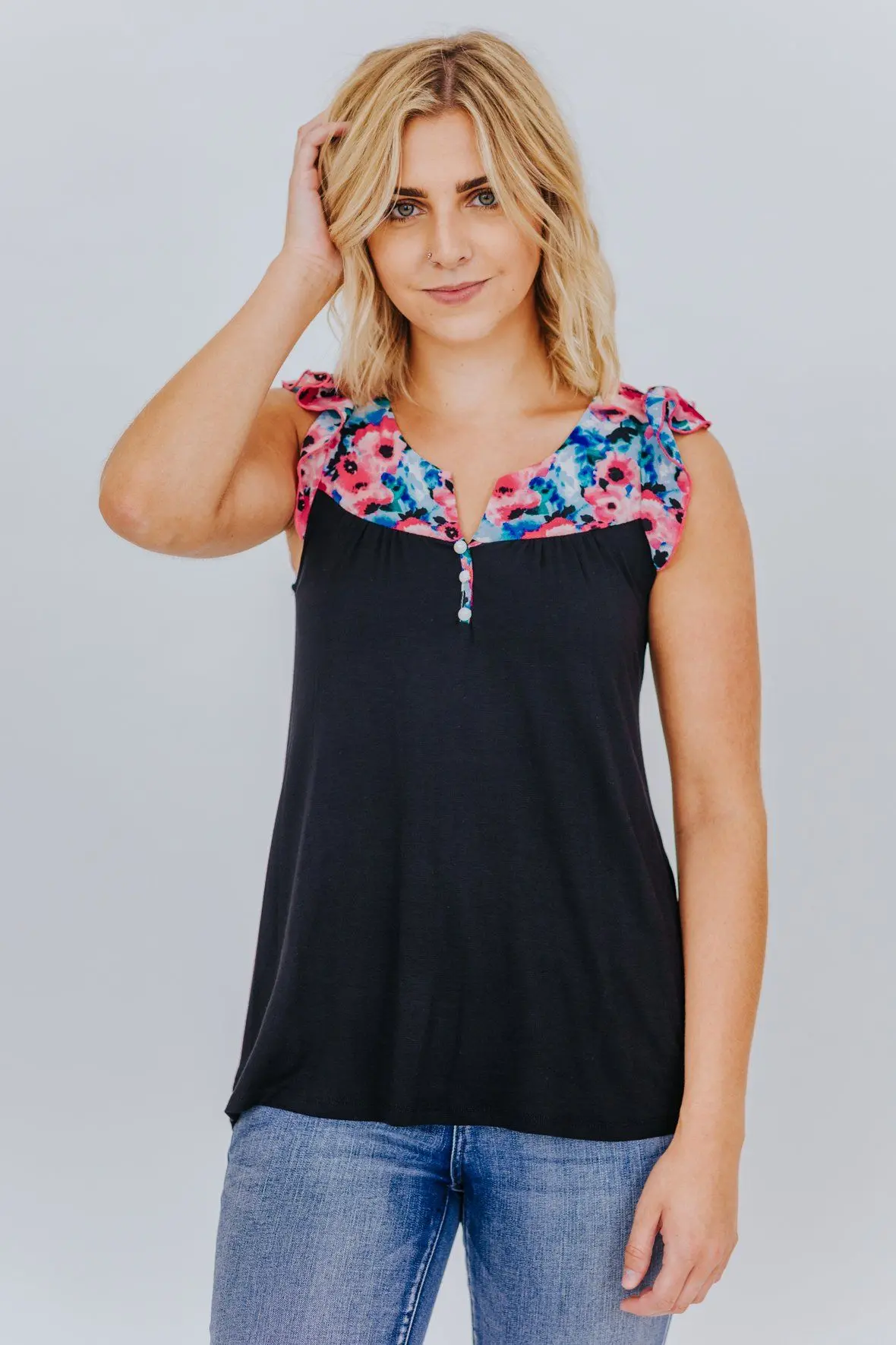 Feeling Girly Top In Black 1