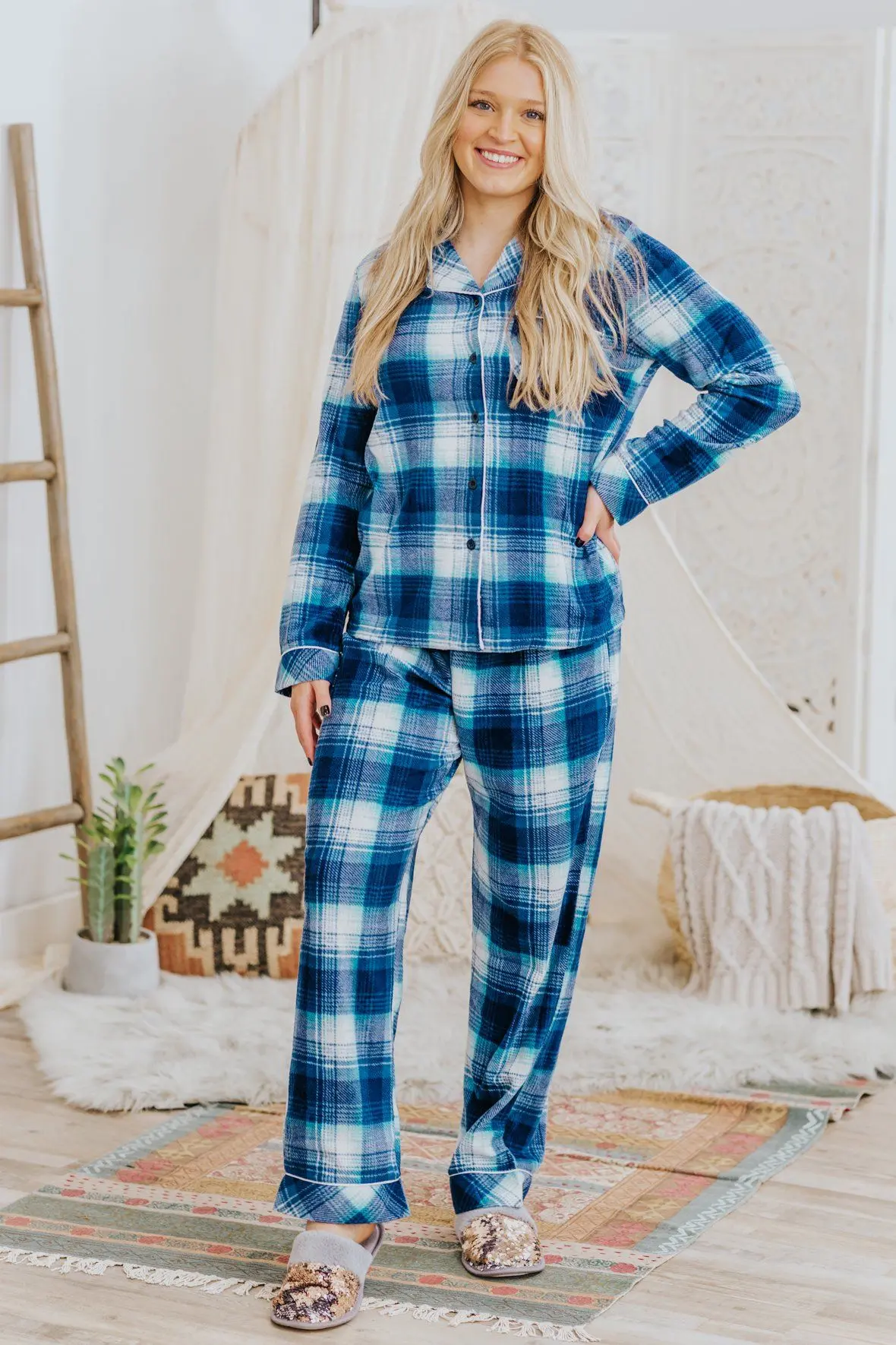Sleeping Beauty Micro Fleece Sleep Set In Blue 1