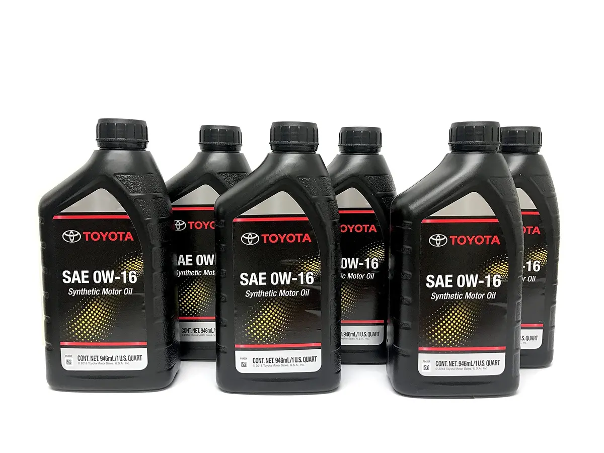 Toyota Genuine Sae 0W-16 Synthetic Motor Oil Pack Of 6 (6 X 1 U.S Quart) 1