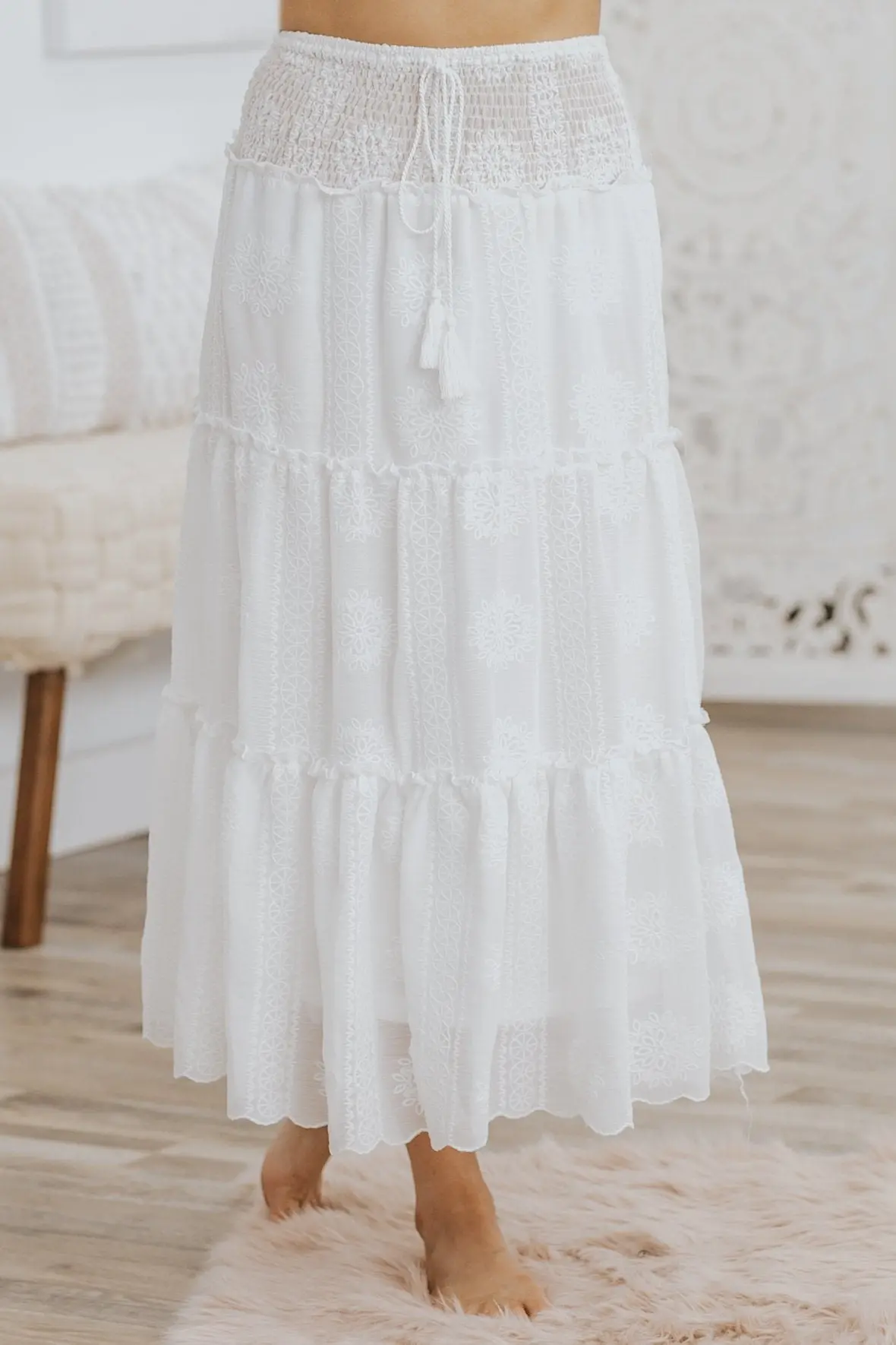 Trust The Timing Skirt In Off White 1