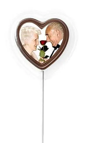Edible Custom Chocolate Heart Shaped Lollipops 1