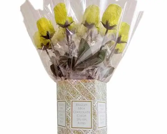 Foil Wrapped Gold Milk Chocolate Roses 1