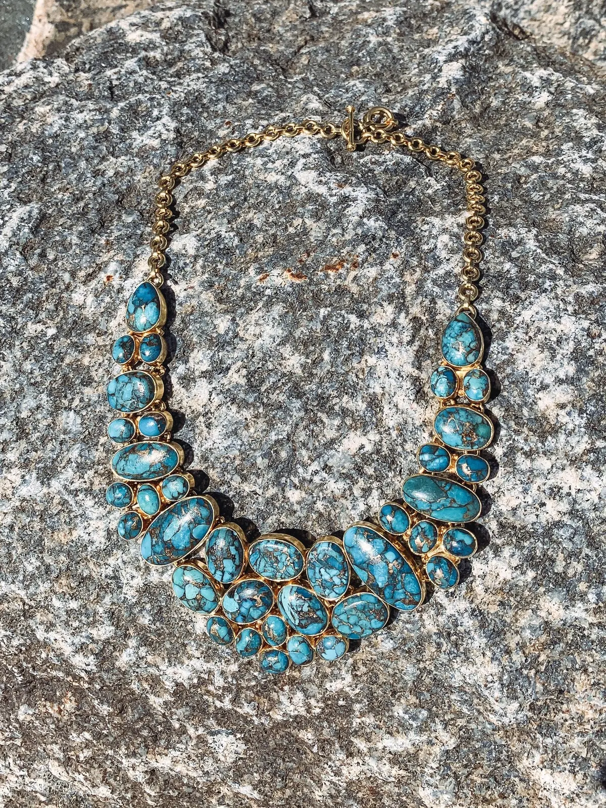 Blue Copper Turquoise Collar Necklace 1