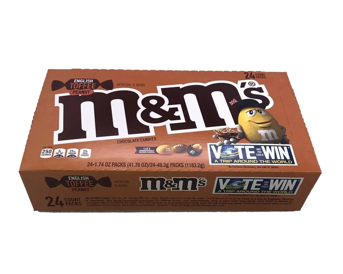 M&M's English Toffee Peanut Chocolate Candies 1
