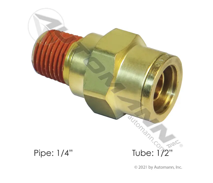 177.13B688b - Brass Plc Male Connector 1/2 X 1/4In 1
