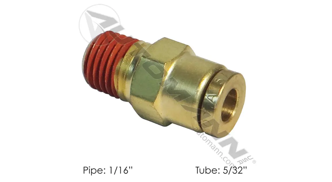 177.13B68251 - Brass Plc Male Connector 5/32 X 1/16In (1868X2.5X1, 68Pmt5321, Pl1368251, 016120) 1