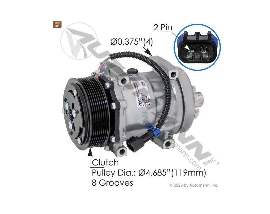 830.31092 - Air Conditioning Compressor 7H15 Type (Ref. # 5397, 03-0620, Ski4808, 1401420, 4084) 1