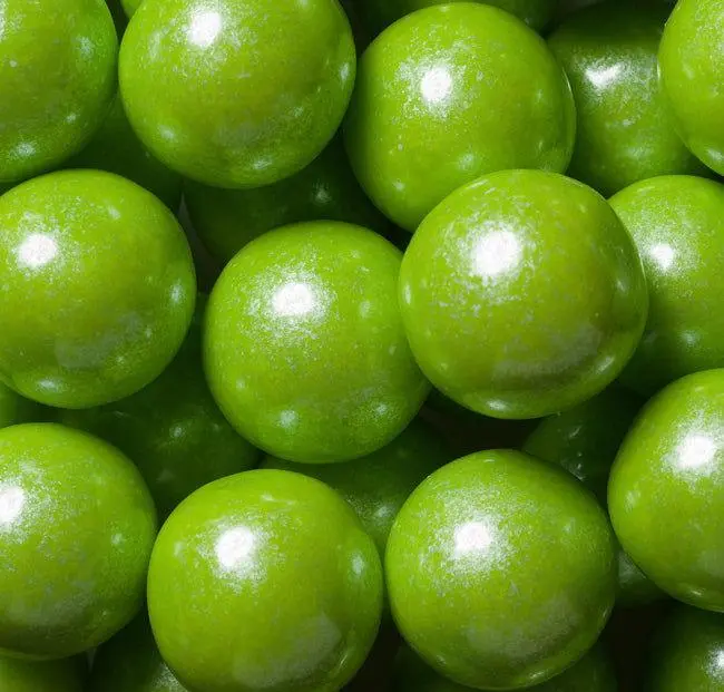Shimmer Pearl Lime Green Gumballs 1