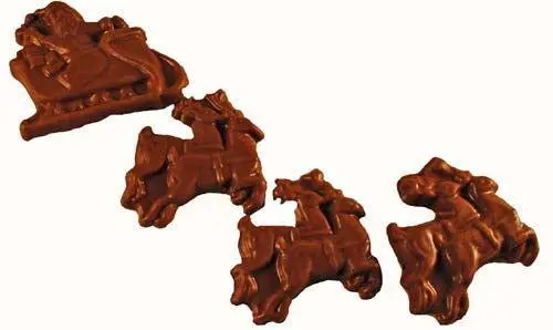 Solid Chocolate Santas And Reindeer 1