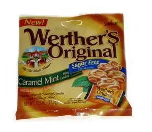 Werthers Caramel Mint Sugarfree Bags 1