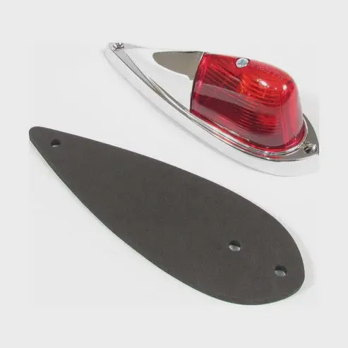 Cab Marker Incandescent Light With Red Lens And Chrome Base | F235276 1
