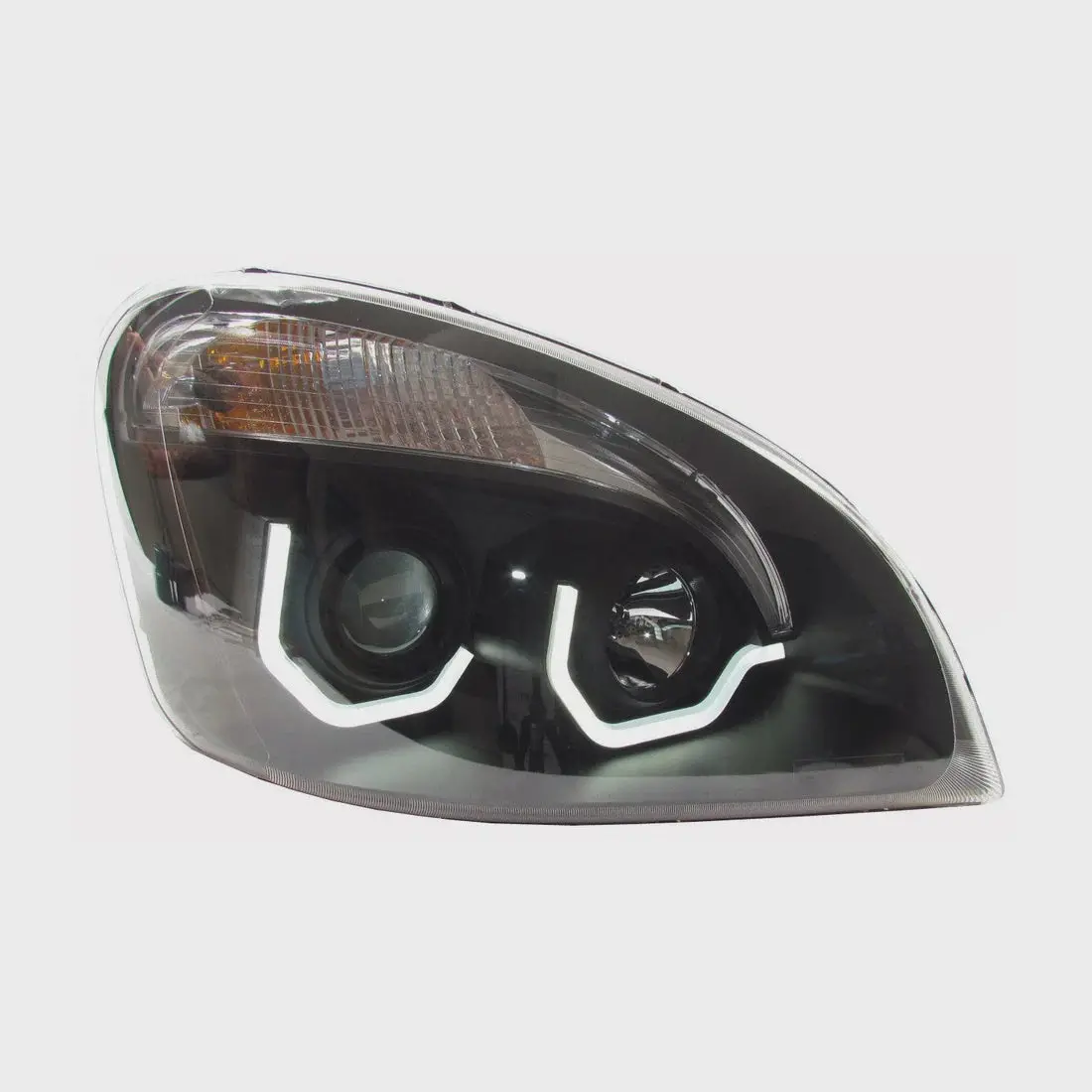 Black Housing Projector Headlight For Freightliner Cascadia - Driver Side 1