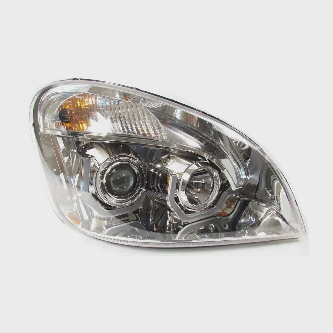 Chrome Housing Projector Headlight For Freightliner Cascadia - Passenger Side 1