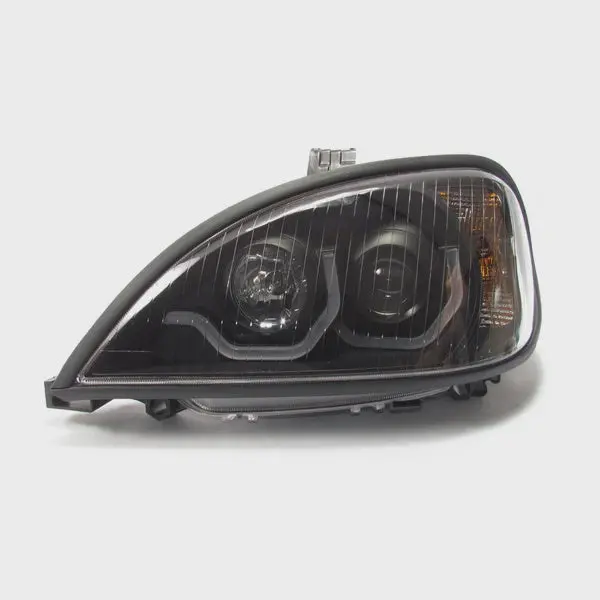 Black Housing Projector Headlight With Led Light Bar For Freightliner Columbia - Driver Side 1