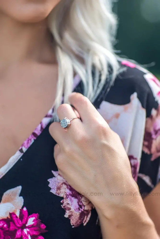 * Druzy Dreams Rose Gold Titanium Ring* 1